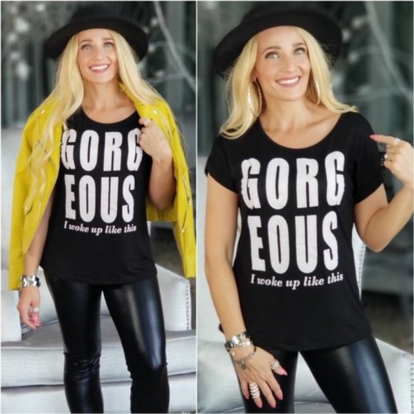 WOKE UP THIS THIS CASUAL TOP - Picture 2 of 5